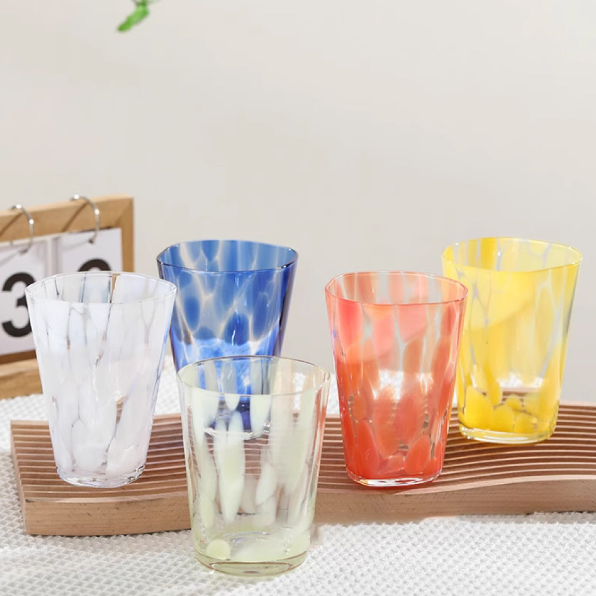 大波點彩籽水杯 | 6色 | 直徑 8.5 cm 玻璃 杯 - 好生活實驗所