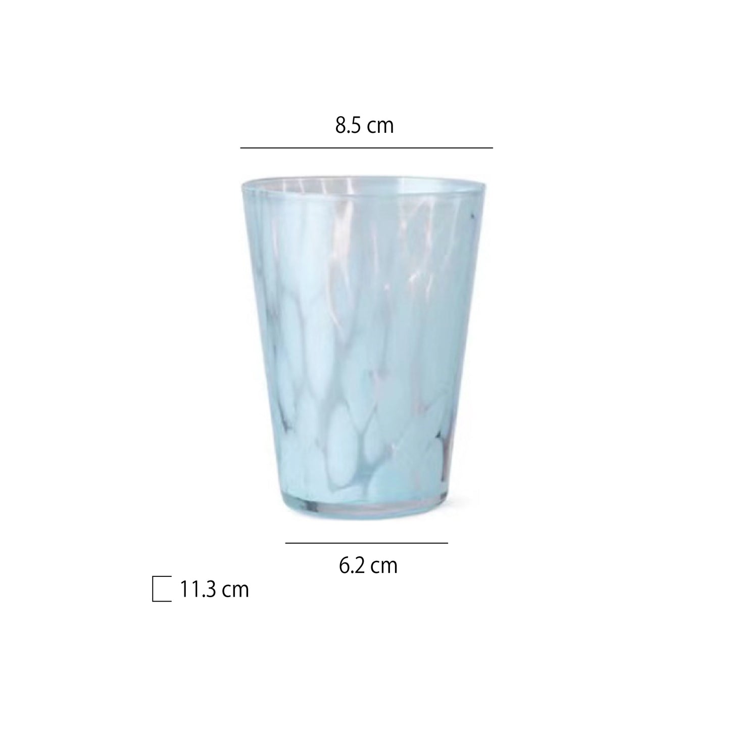 大波點彩籽水杯 | 6色 | 直徑 8.5 cm 玻璃 杯