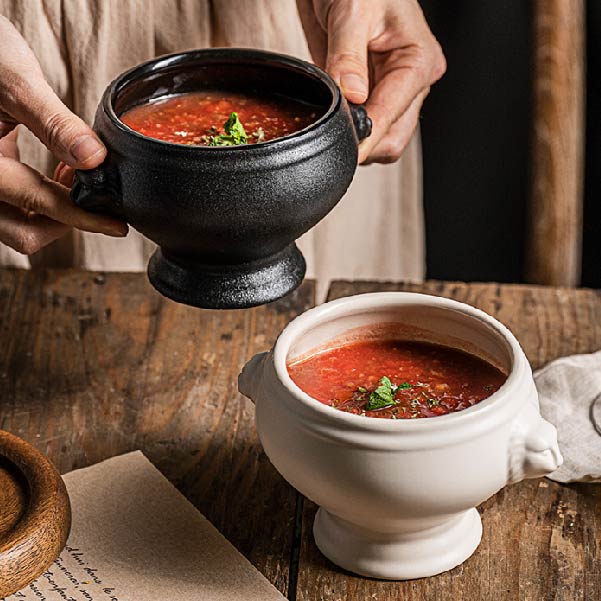 酥皮濃湯獅頭碗 | 白 | 口徑 11 cm 陶瓷 烤碗