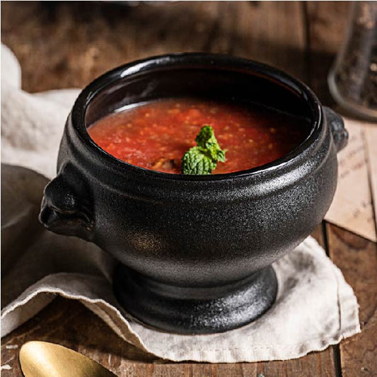 酥皮濃湯獅頭碗 | 鑄鐵黑 | 口徑 11 cm 陶瓷 烤碗