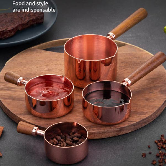 不鏽鋼醬料杯 | 玫瑰金 | 口徑5.3~8 cm 304不鏽鋼 1/4~1/1短木柄鍋