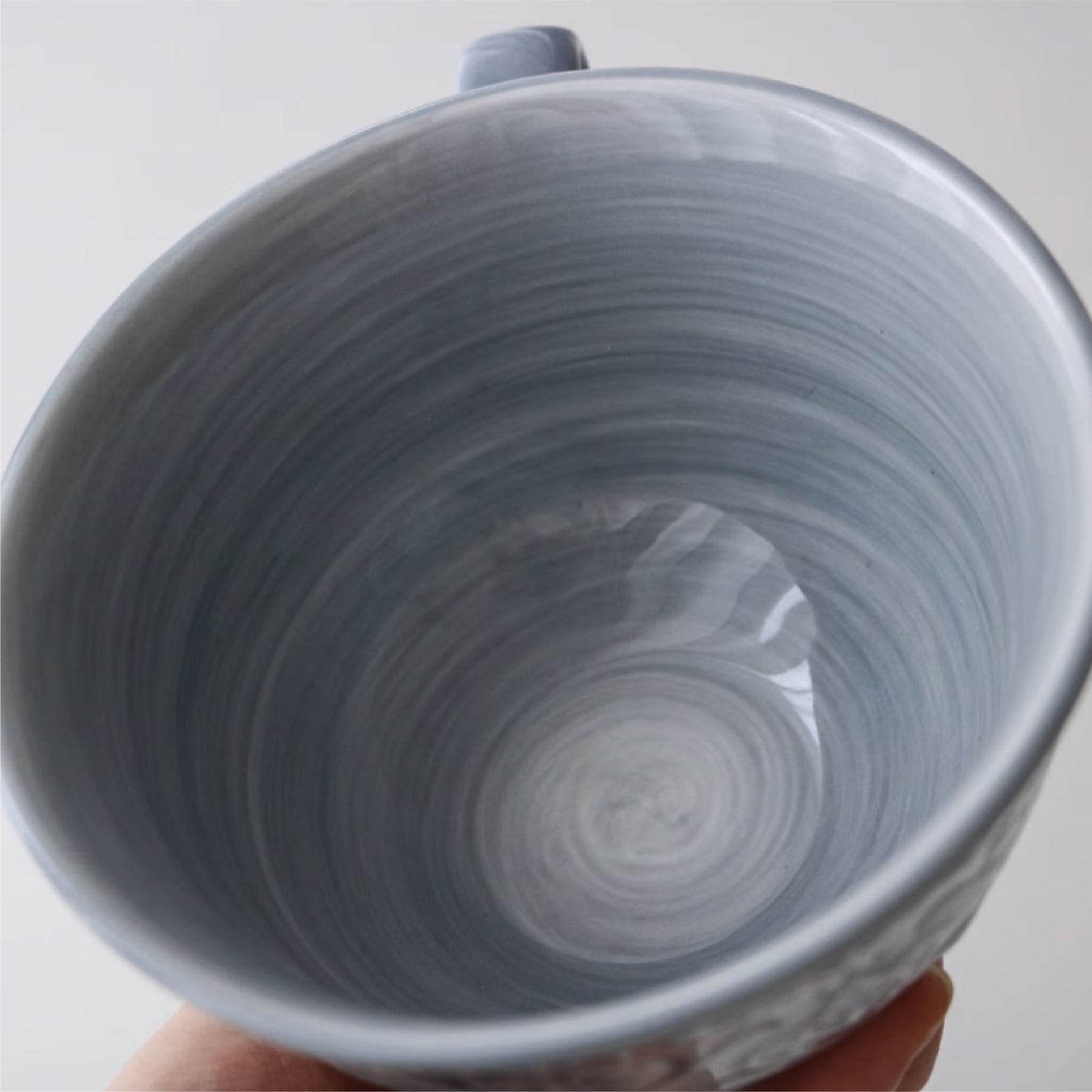 鬱金香浮雕系列 | 霧霾藍 | 口徑4.8 cm 陶瓷 蛋托 - 好生活實驗所