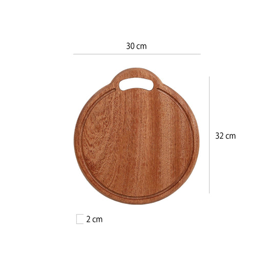 烏檀木弧形孔pizza圓砧板 | 木紋 | 直徑 25~30 cm 木頭 砧板
