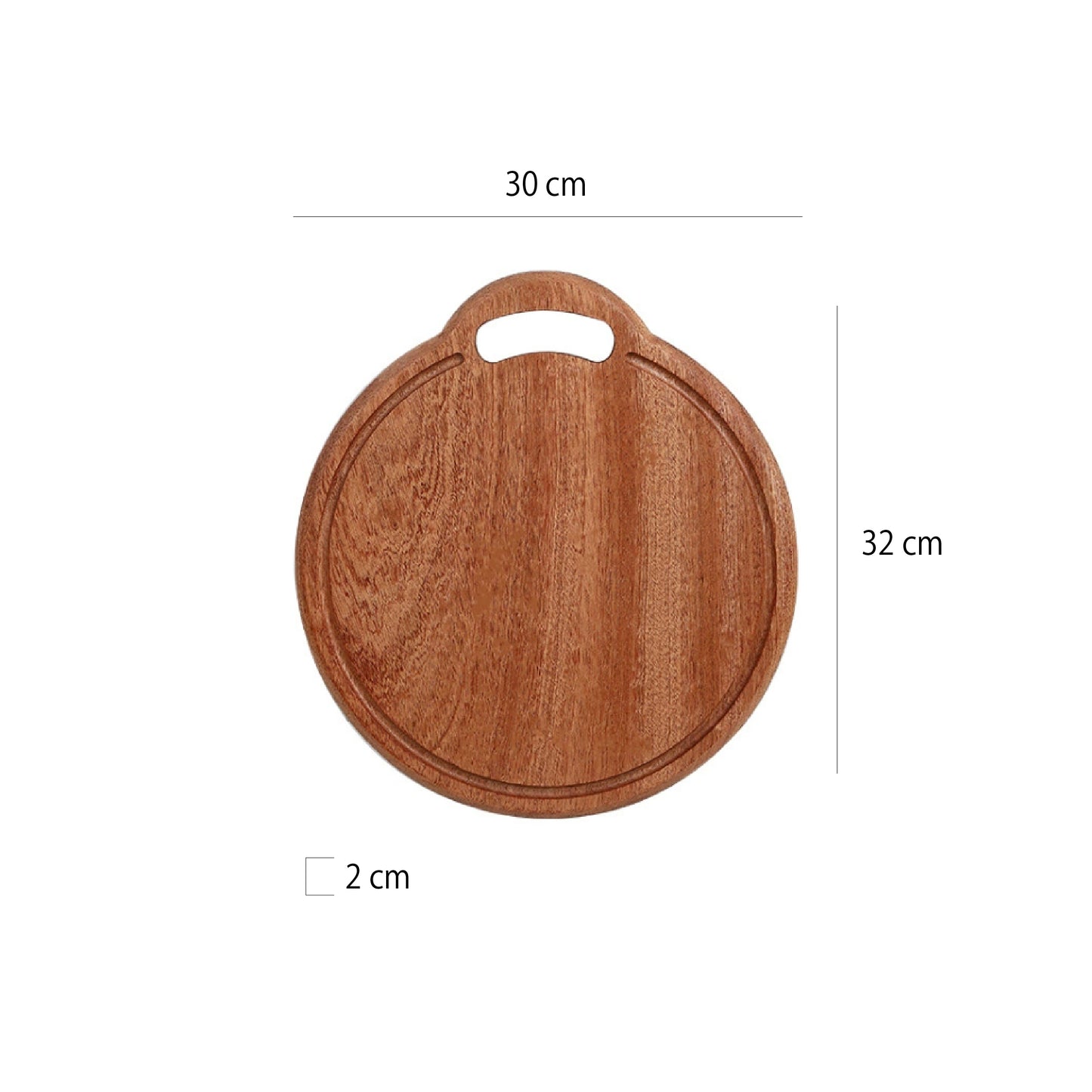 烏檀木弧形孔pizza圓砧板 | 木紋 | 直徑 25~30 cm 木頭 砧板