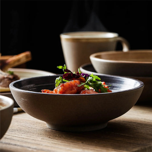 螺紋粗陶碗 | 淺棕 | 13.7 cm 陶瓷 圓碗 - 好生活實驗所