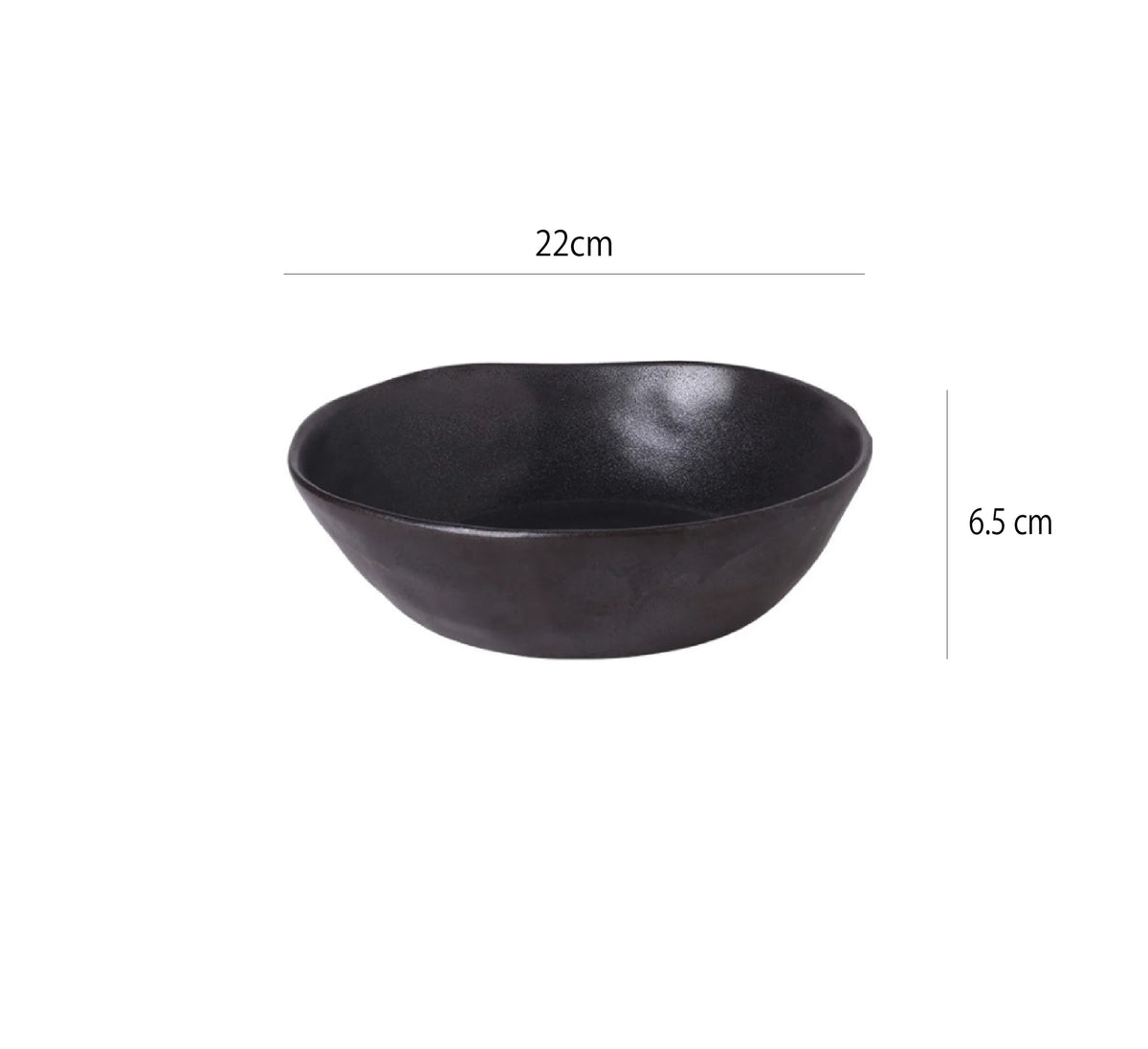 窯變釉月影碗 | 金屬黑 | 22 cm 陶瓷 碗 - 好生活實驗所
