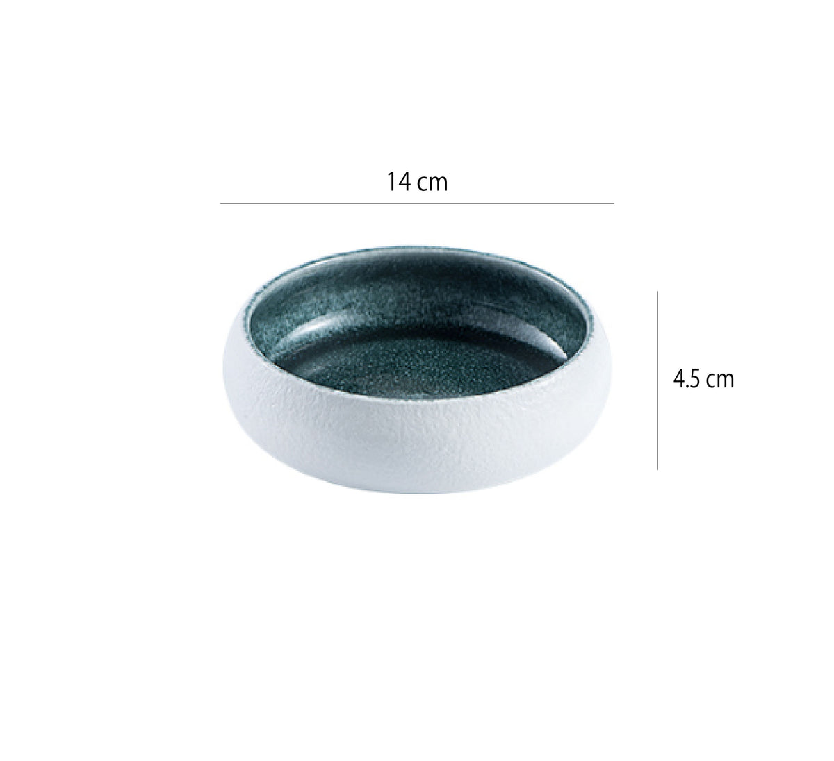 撞色缽型碗 | 藍白 | 14 cm 陶瓷 中淺碗 - 好生活實驗所