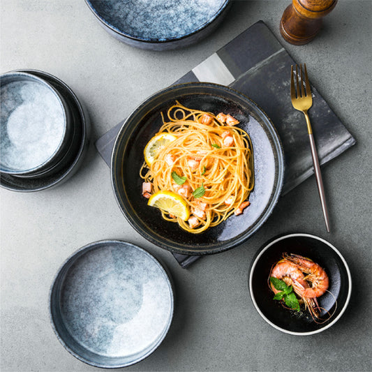 圓缽碗 | 雲霧(藍灰) | 11.5 cm 陶瓷 小淺高腳碗