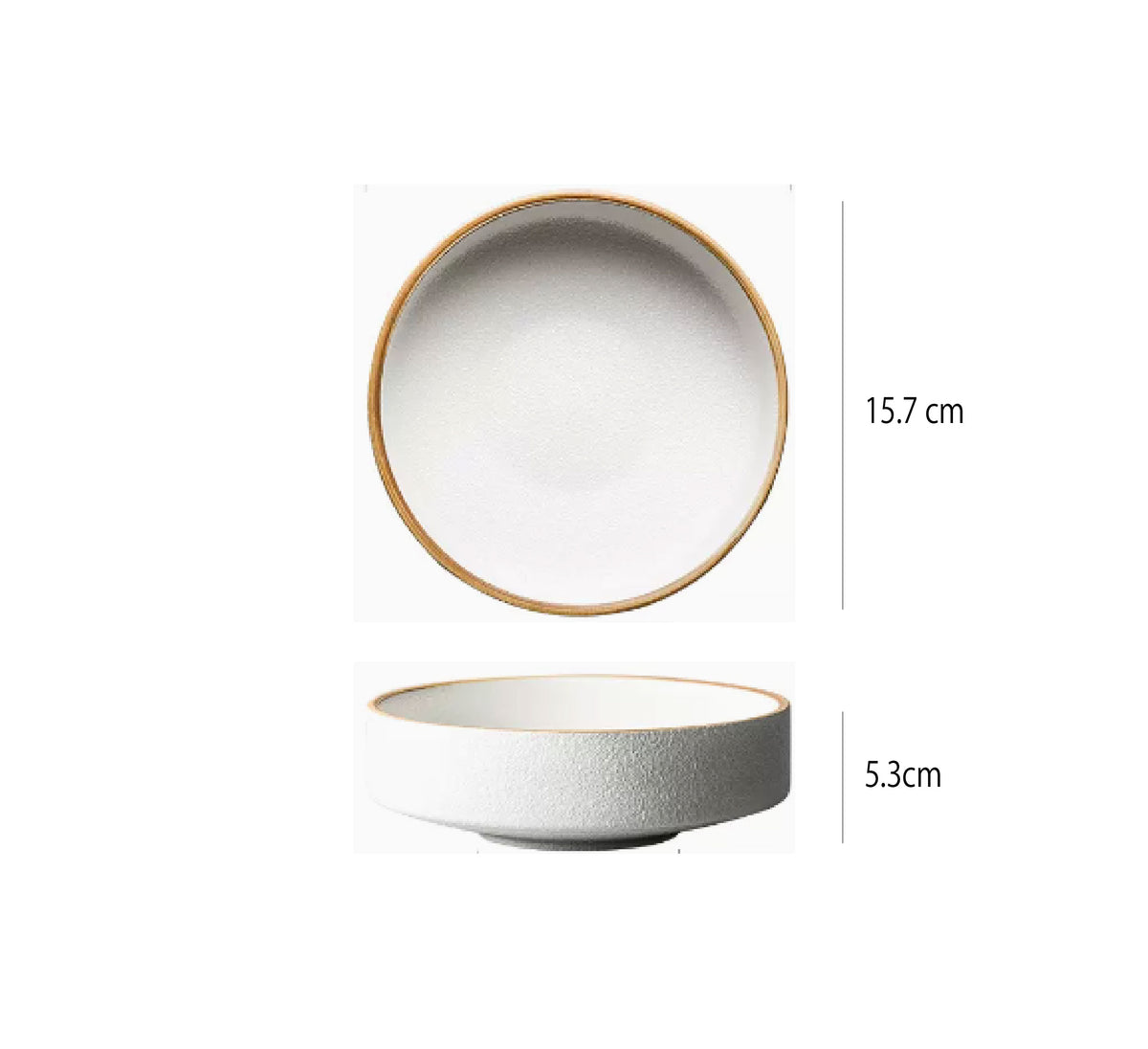 圓缽碗 | 白 | 15.7 cm 陶瓷 中淺高腳碗 - 好生活實驗所