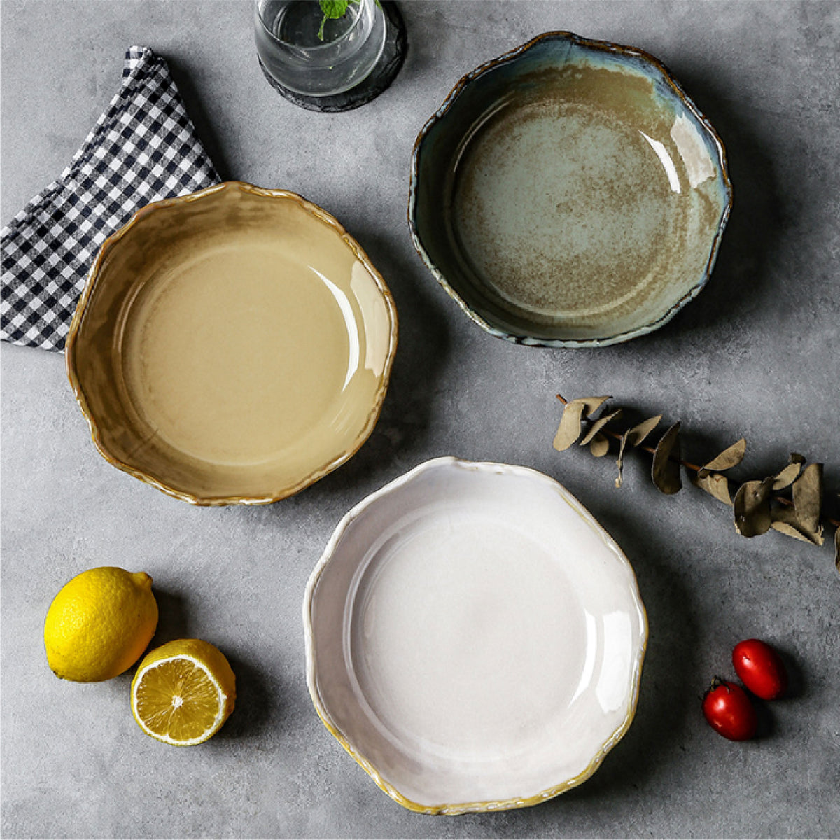 窯變釉南山碗 | 艷蘭綠(黃棕) | 19.8cm 陶瓷 淺碗/深盤 - 好生活實驗所