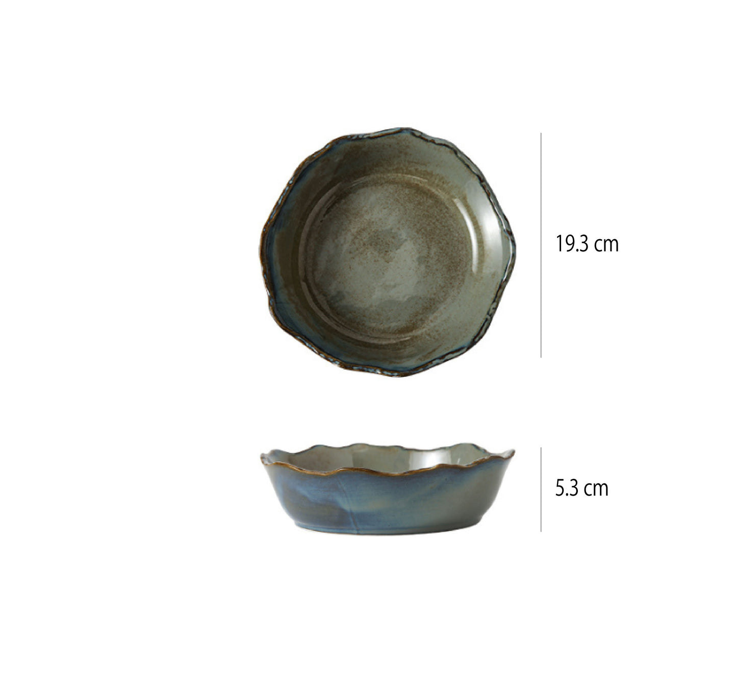 窯變釉南山碗 | 烏灰(藍棕) | 19.8cm 陶瓷 淺碗/深盤 - 好生活實驗所