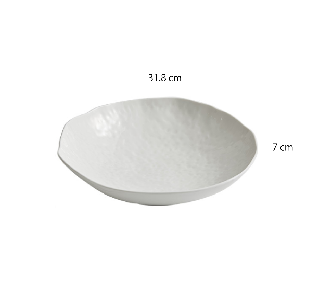 極簡捶紋星雲系列 | 白 | 直徑15.8~31.8 cm 陶瓷 深碗