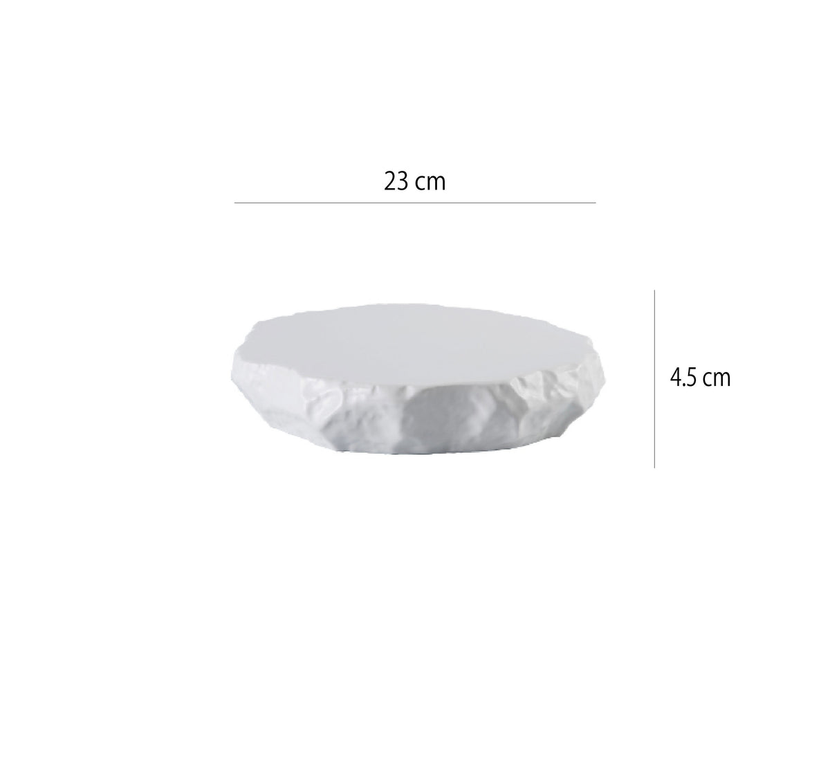 石紋盤 | 啞光白 | 23 cm 陶瓷 大平盤 - 好生活實驗所