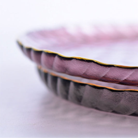 煙灰玻璃圓平盤 | 煙灰 | 26.5 cm 玻璃 大圓盤