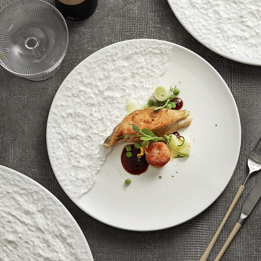 碎浪圓盤 | 白 | 20~38.8 cm 陶瓷 圓平盤