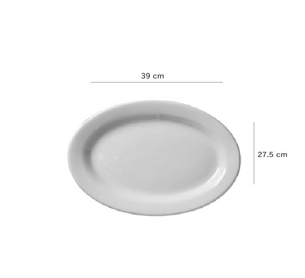 美國TUXTON純白系列 | 白 | 直徑 23.7~39 cm 陶瓷 橢圓盤