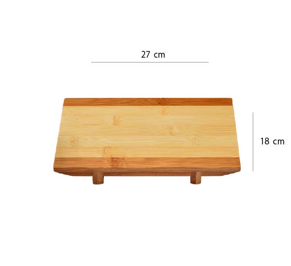 日式壽司板 | 雙色竹 | 長21~27 cm 天然竹 長方盤