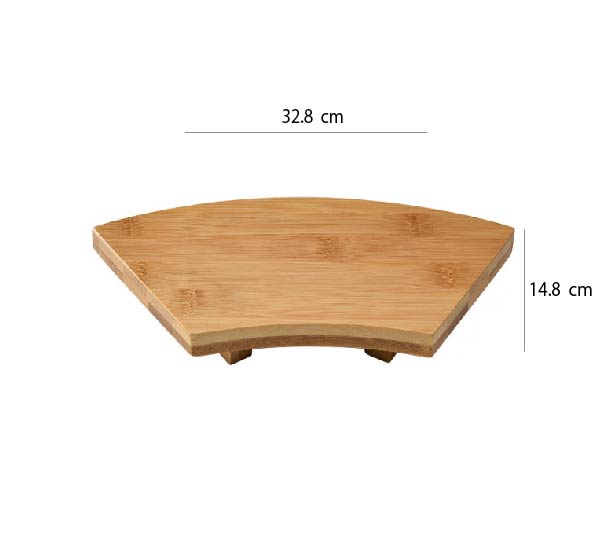 日式壽司板 | 碳化竹 | 長25.8~32.8 cm 天然竹 扇形盤