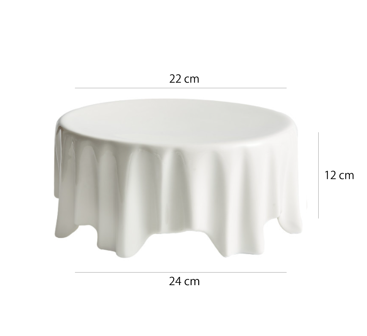 高腳圓桌盤系列 | 白 | 直徑8.5~22 cm 陶瓷 高桌