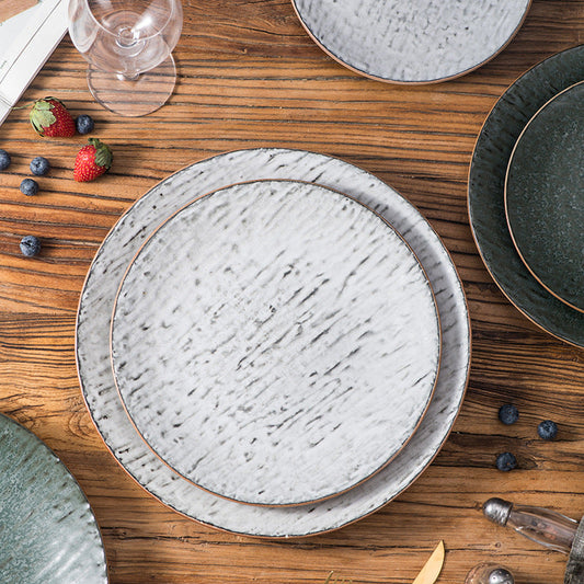 石紋盤 | 雲霧白 | 26.5 cm 陶瓷 中淺盤