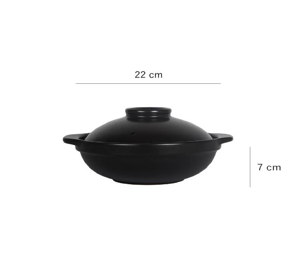 明火砂鍋 | 黑 | 口徑20~30 cm 陶瓷 淺鍋 - 好生活實驗所