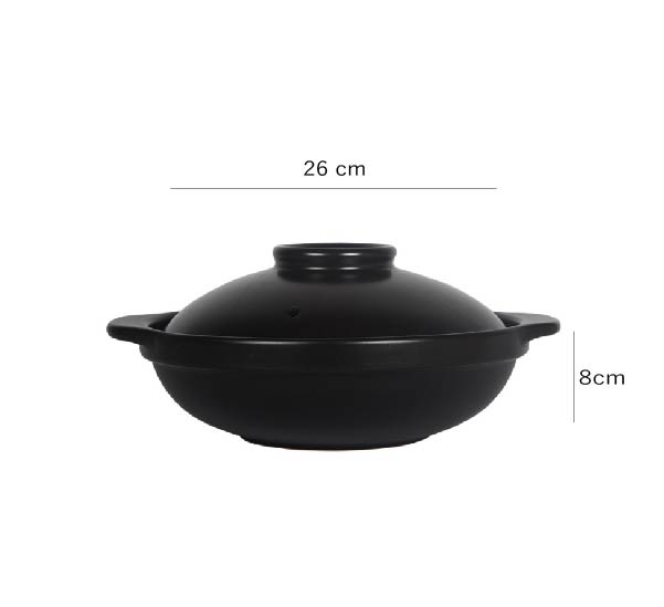 明火砂鍋 | 黑 | 口徑20~30 cm 陶瓷 淺鍋 - 好生活實驗所
