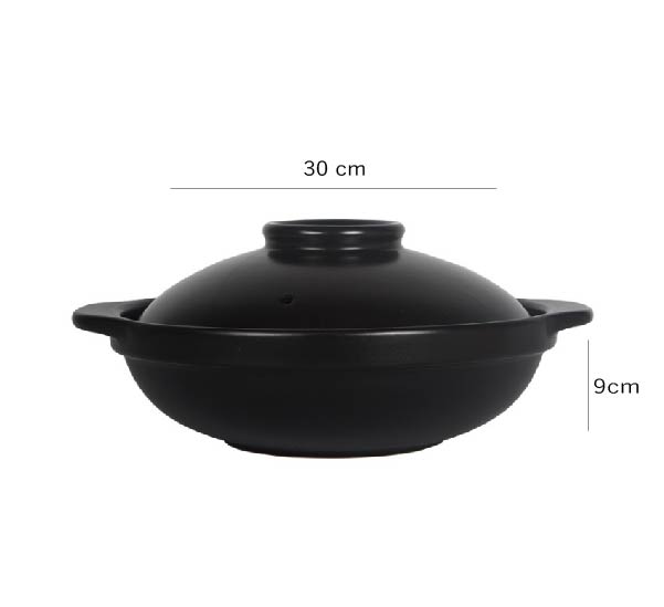 明火砂鍋 | 黑 | 口徑20~30 cm 陶瓷 淺鍋