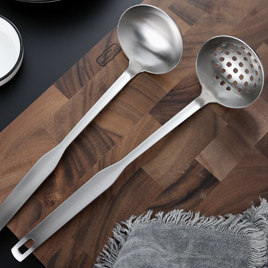 不鏽鋼漏勺 | 啞光銀 | 30 cm 不鏽鋼 大圓漏勺
