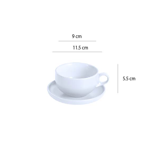 畢斯咖啡杯 | 純白 | 9 cm 陶瓷 中杯盤組 - 好生活實驗所