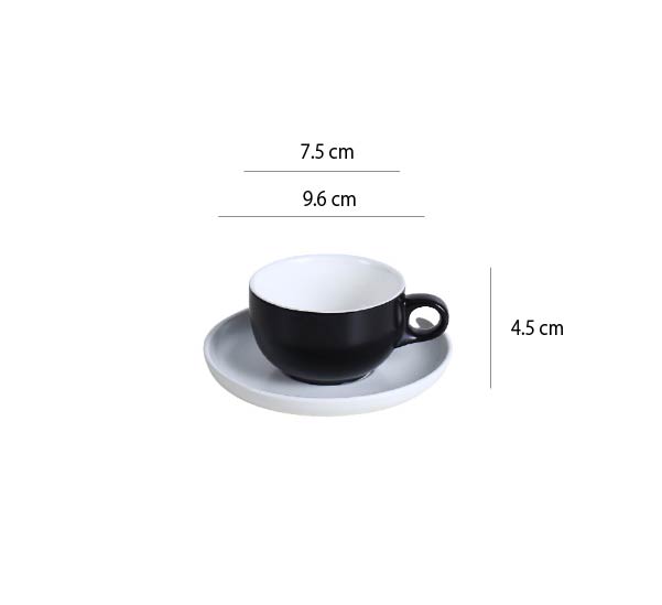 畢斯咖啡杯 | 黑 | 7.5 cm 陶瓷 小杯盤組 - 好生活實驗所