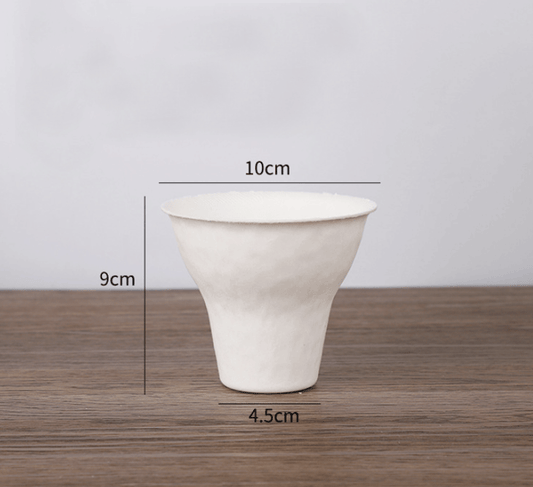 日式環保可降解紙杯 | 原色 | 口徑 10 cm 蔗漿紙 酒杯