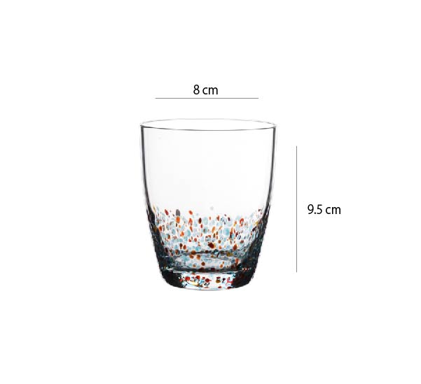 捶目紋玻璃杯 | 天藍 | 高8 cm 玻璃 大肚杯 - 好生活實驗所