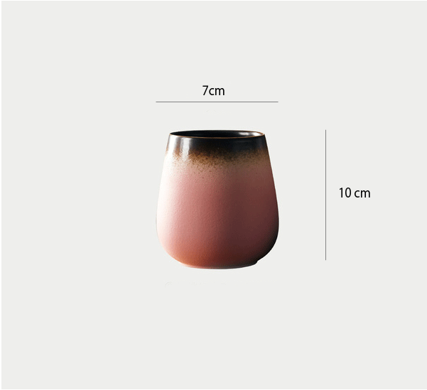 日式粗陶手工馬克杯 | 樸紅 | 高9~10 cm 陶瓷 圓肚杯 - 好生活實驗所