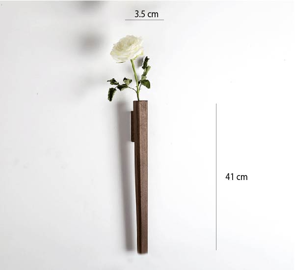 壁掛原木花器 | 北美胡桃木 | 長 41 cm 原木 壁掛型 - 好生活實驗所