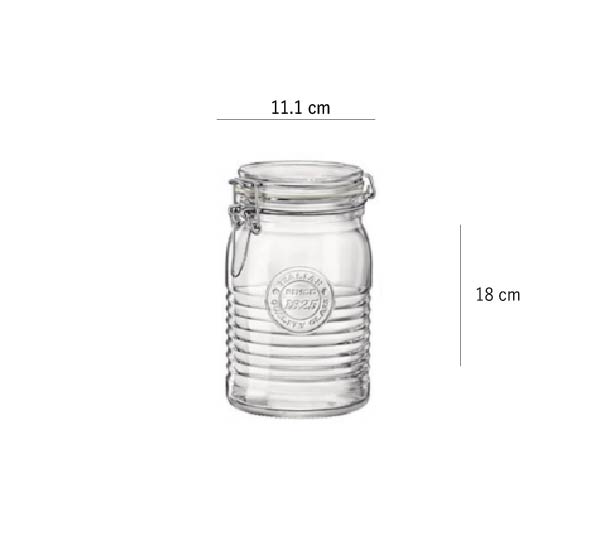 義大利Bormioli密封罐 | 透明 | 1000 ml 玻璃 大瓶 - 好生活實驗所