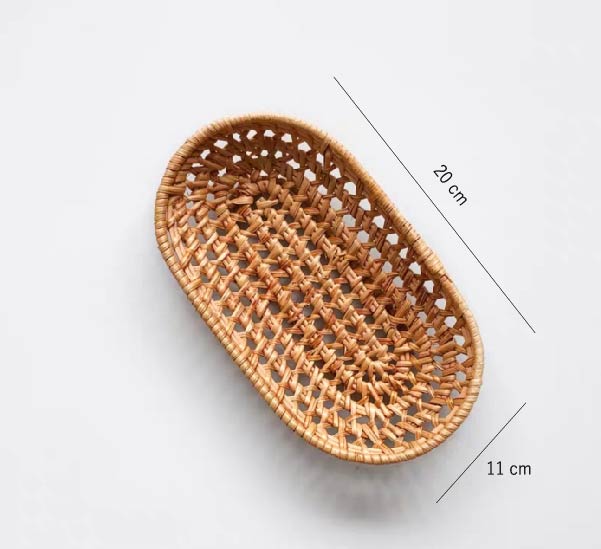 天然藤編收納盒 | 原色 | 20 cm 藤編 中籃 - 好生活實驗所