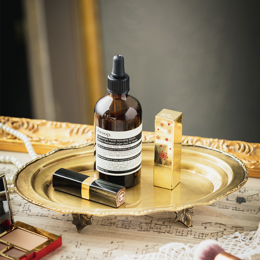 復古黃銅托盤 | 銅 | 長 23 cm 印度黃銅 橢圓淺口盤