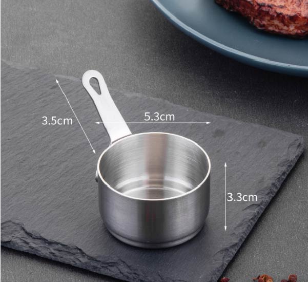 不鏽鋼醬料杯 | 銀色 | 口徑5.3~7 cm 304不鏽鋼 短鋼柄鍋 - 好生活實驗所