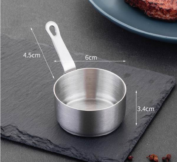 不鏽鋼醬料杯 | 銀色 | 口徑5.3~7 cm 304不鏽鋼 短鋼柄鍋 - 好生活實驗所