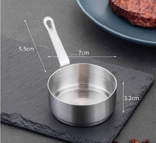 不鏽鋼醬料杯 | 銀色 | 口徑5.3~7 cm 304不鏽鋼 短鋼柄鍋