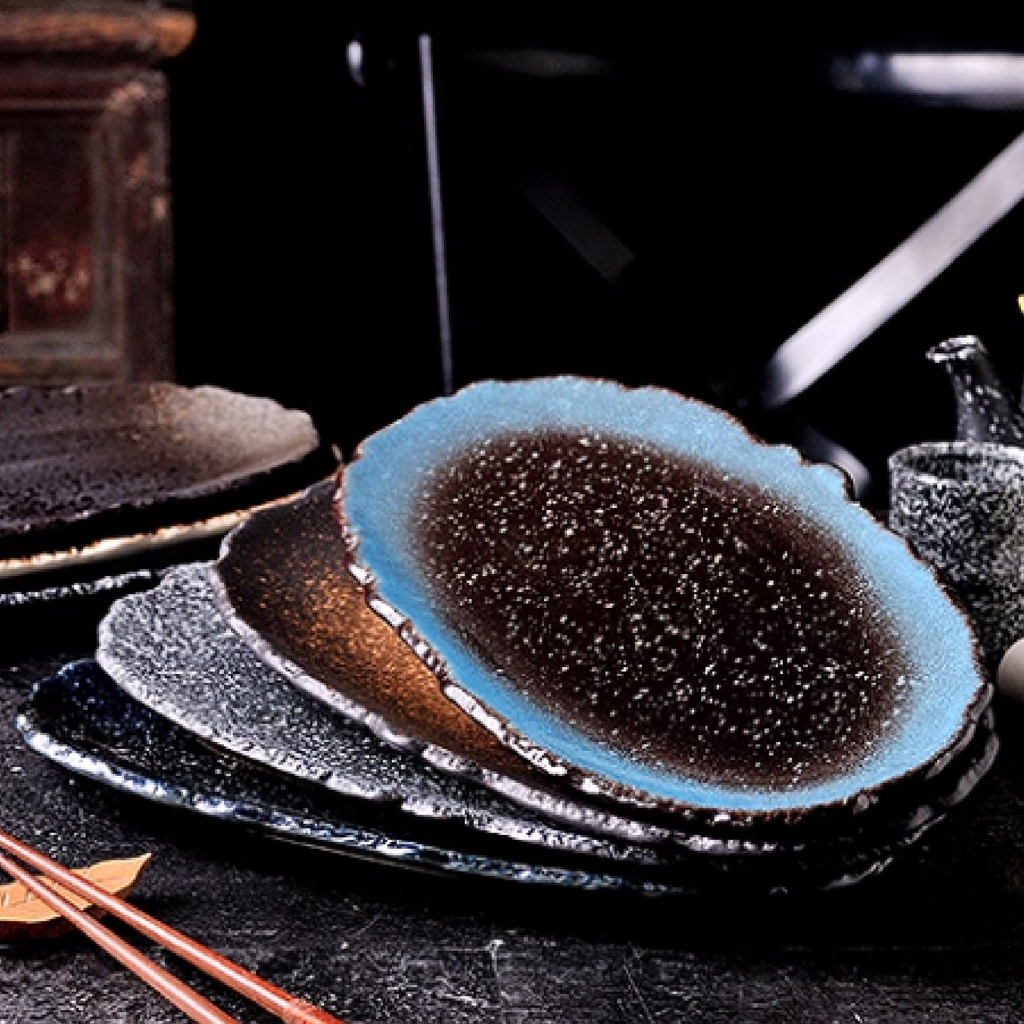 陶瓷不規則橢圓淺盤 | 5色 | 長 25.5~36 cm 陶瓷 橢圓淺盤