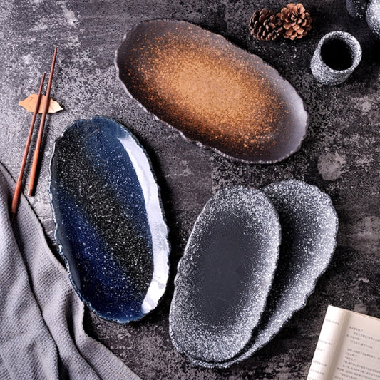 陶瓷不規則橢圓淺盤 | 5色 | 長 25.5~36 cm 陶瓷 橢圓淺盤