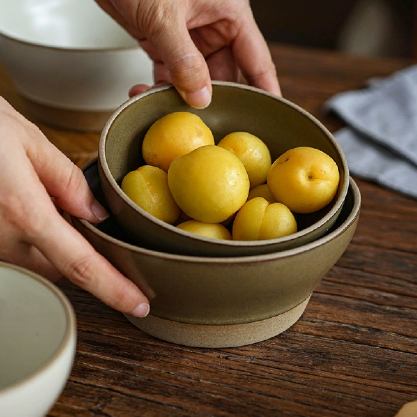 4.75吋復古粗陶寬口碗 | 2色 | 直徑12 cm 陶瓷 寬口碗