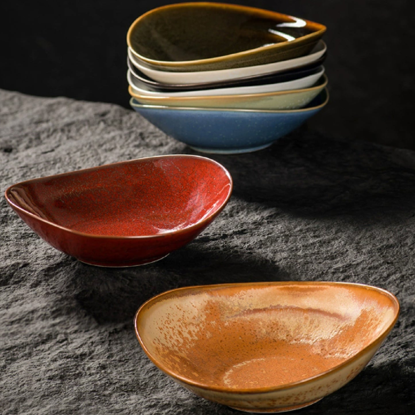 山野風異型深盤 | 8色 | 長 16.7 cm 陶瓷 異型深盤