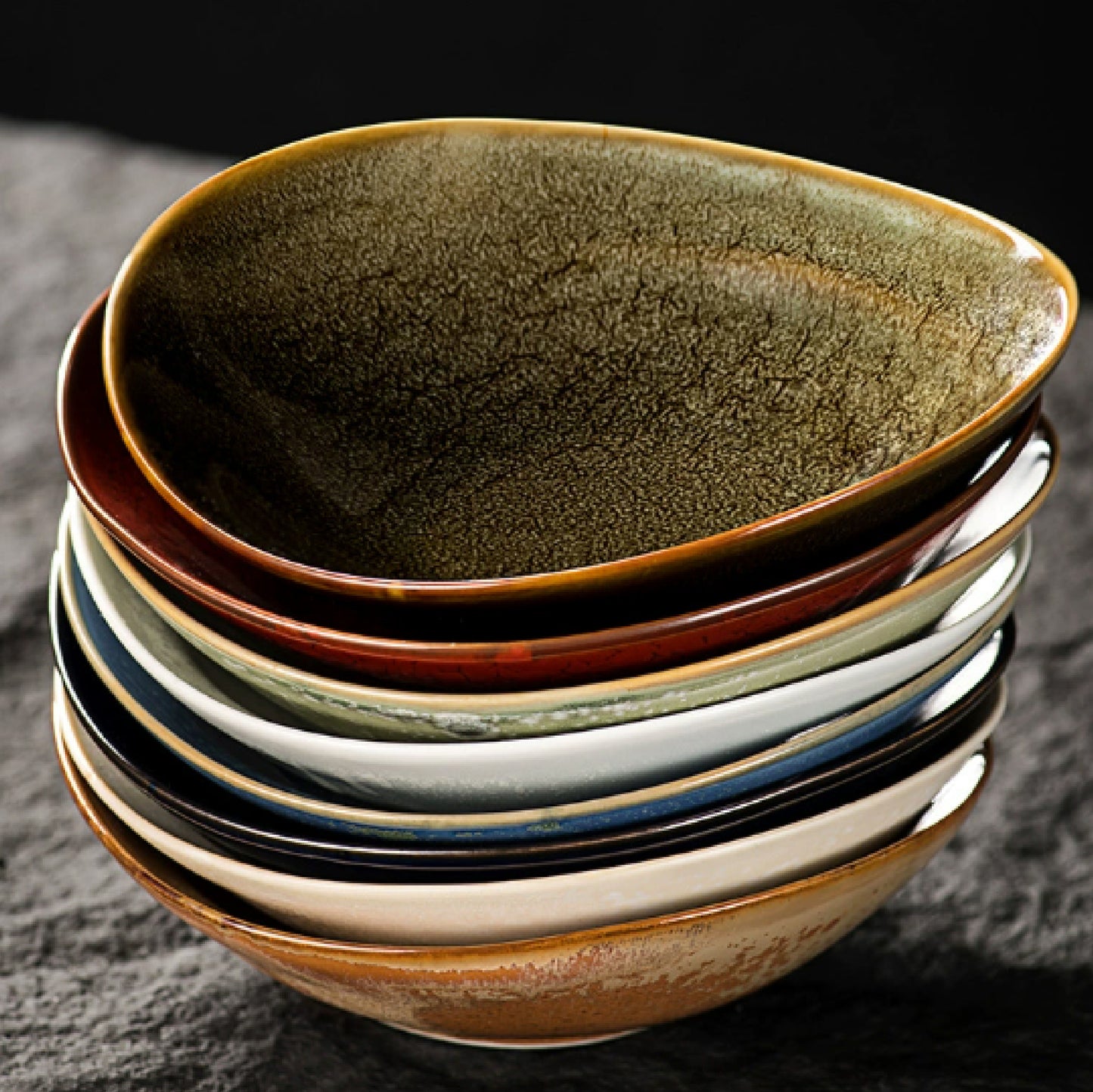 山野風異型深盤 | 8色 | 長 16.7 cm 陶瓷 異型深盤