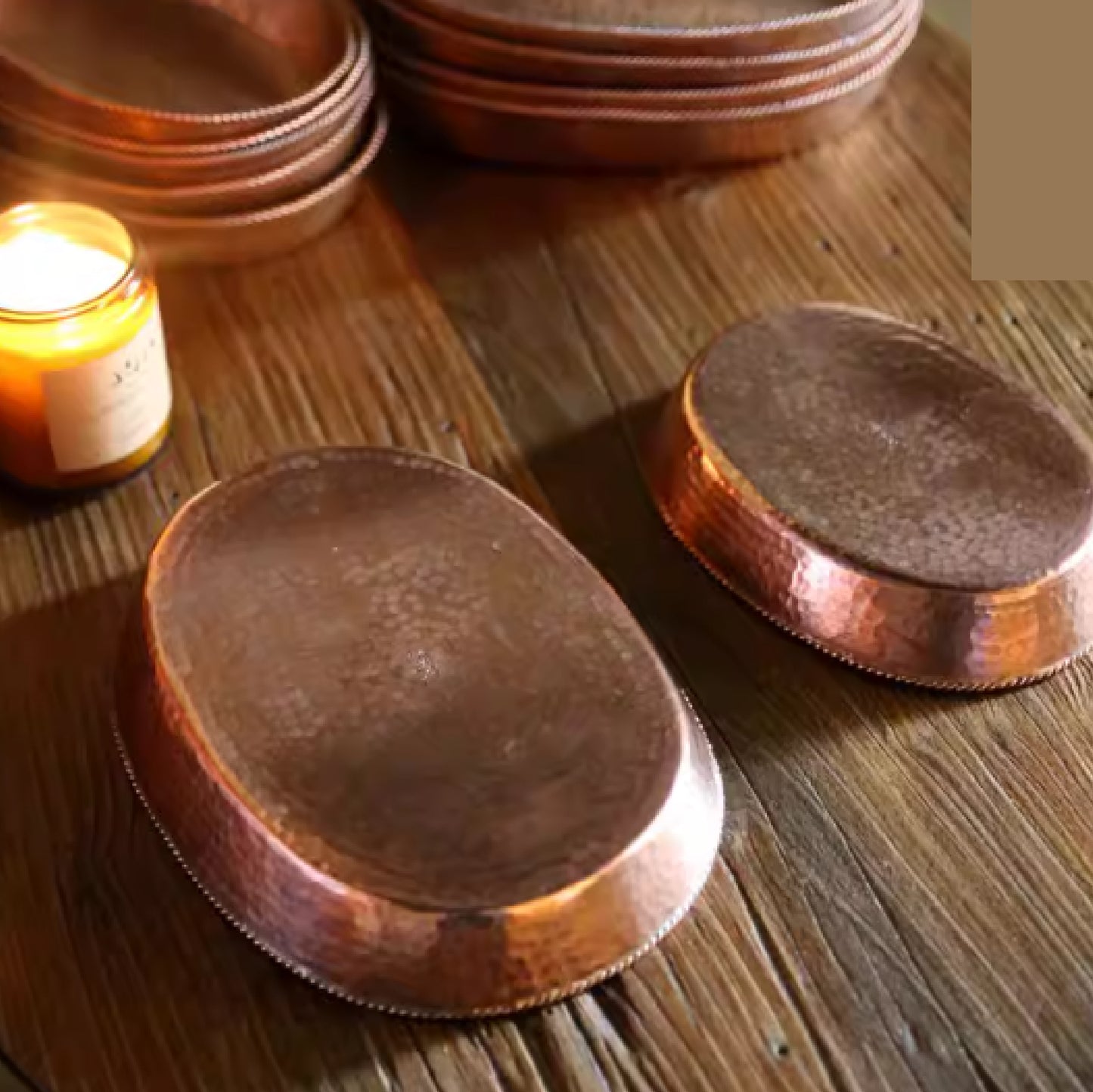 手工紅銅橢圓深盤 | 長19.5~24 cm 紅銅 圓深盤