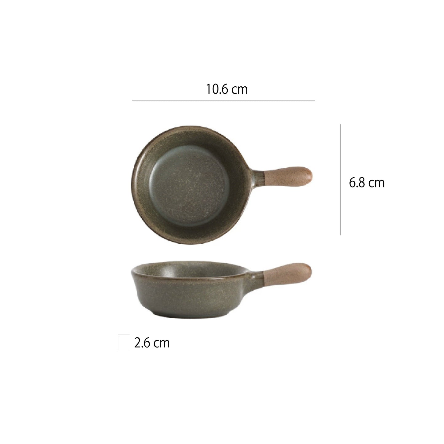 4吋粗陶短柄陶瓷醬料碗 | 8色 | 10.6 cm 陶瓷 醬料碗