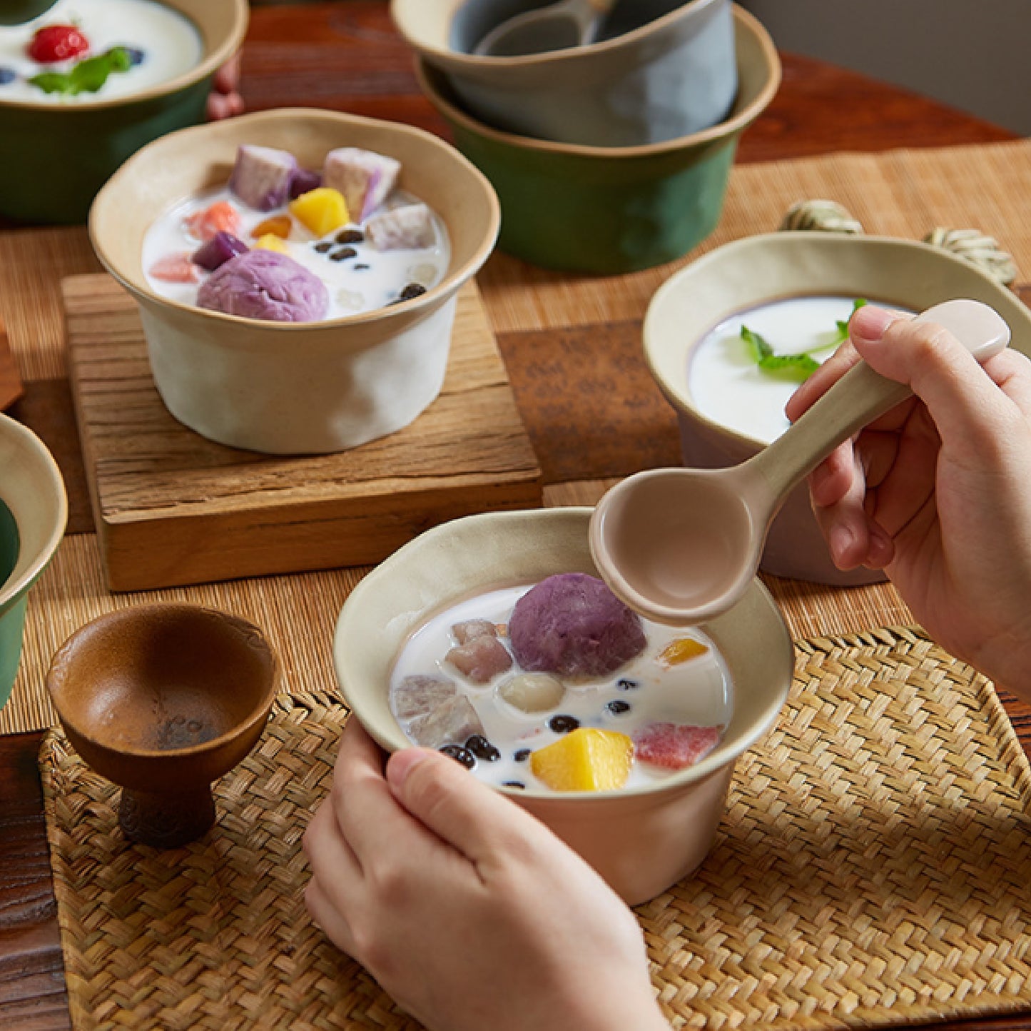 5.5吋粗陶帽帽碗 | 4色 | 直徑14 cm 陶瓷 寬口碗