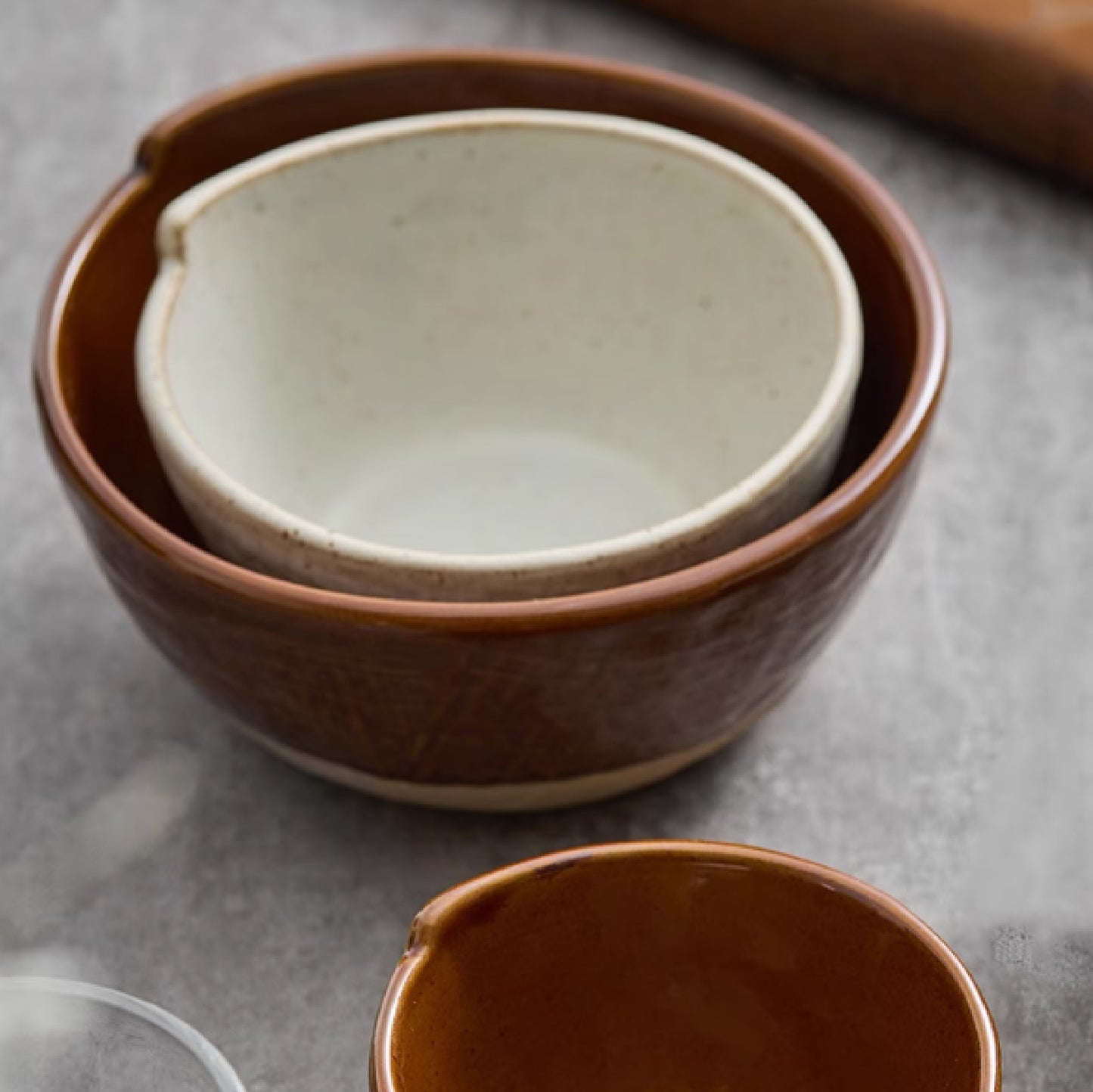 粗陶布紋摺紙碗 | 2色 | 直徑9.9~15 cm 陶瓷 醬料碗