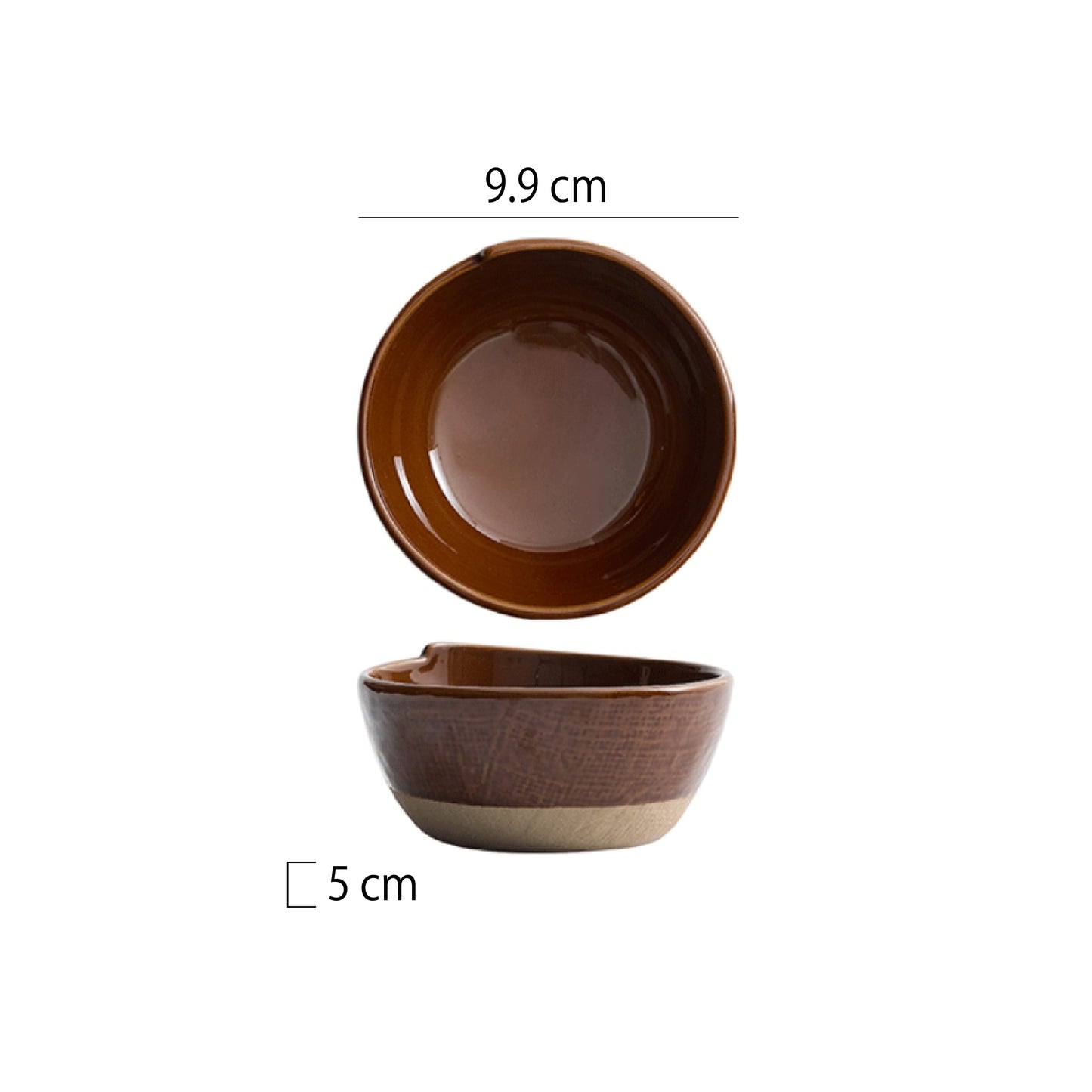 粗陶布紋摺紙碗 | 2色 | 直徑9.9~15 cm 陶瓷 醬料碗